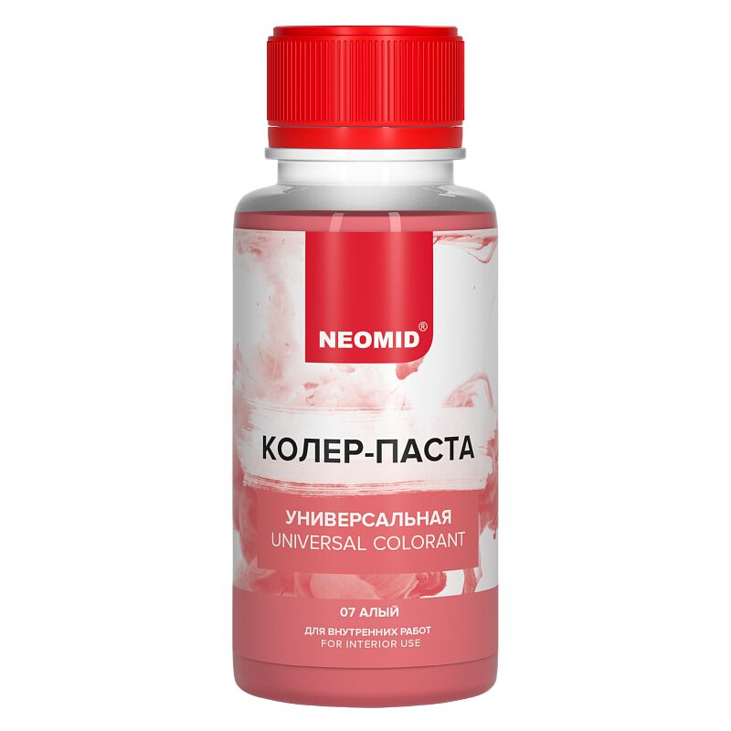 Колер-паста универсальная Палитра №1 100мл Для внутренних работ NEOMID, алый купить в Санкт-Петербурге Колер-паста универсальная Палитра №1 100мл Для внутренних работ NEOMID, алый