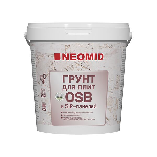Грунт для плит 1кг OSB готовый NEOMID, белый купить в Санкт-Петербурге Грунт для плит 1кг OSB готовый NEOMID, белый