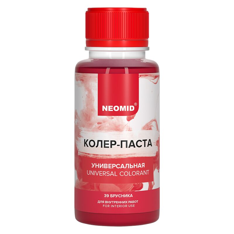 Колер-паста универсальная Палитра №1 100мл Для внутренних работ NEOMID, брусника купить в Санкт-Петербурге Колер-паста универсальная Палитра №1 100мл Для внутренних работ NEOMID, брусника