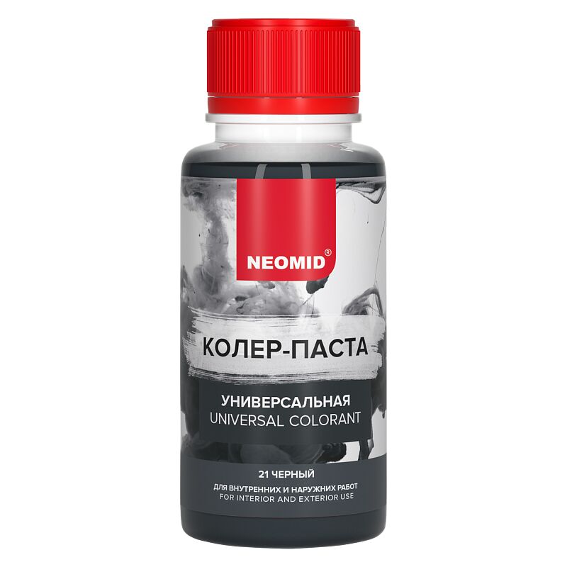 Колер-паста универсальная Палитра №1 100мл Для внутренних и наружних работ NEOMID, чёрный купить в Санкт-Петербурге Колер-паста универсальная Палитра №1 100мл Для внутренних и наружних работ NEOMID, чёрный