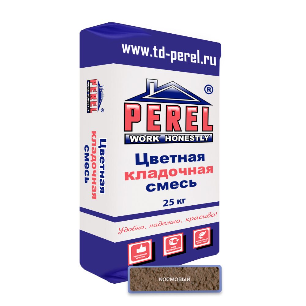 Цветная кладочная смесь Perel VL (лето) 0240 кремовый 25кг, Цветная кладочная смесь Perel VL (лето) 0240 кремовый 25кг