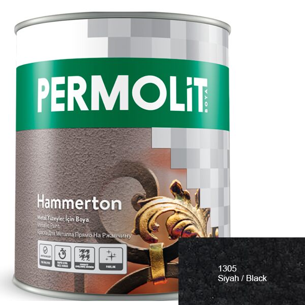 HAMMERTON 0.65л краска с молотковым эффектом PERMOLIT, Черный