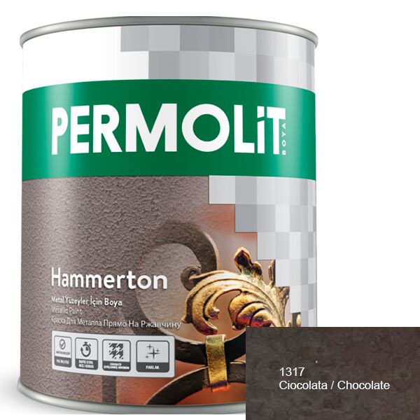 HAMMERTON 0.65л краска с молотковым эффектом PERMOLIT, Шоколад