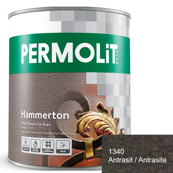 HAMMERTON 0.65л краска с молотковым эффектом PERMOLIT, Антрацит