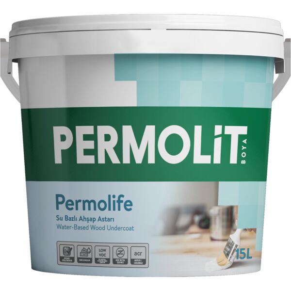 PERMOLIFE 0.75л грунтовка укрывная в/д для дерева PERMOLIT, Белый