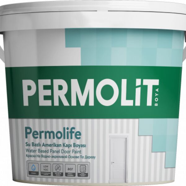 PERMOLIFE 2.5л база OP краска в/д для дверей и мебели мат PERMOLIT, Бесцветный