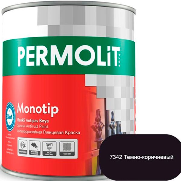 MONOTIP 2.5л краска глянц антикоррозионная 3в1 parlak PERMOLIT купить в Санкт-Петербурге