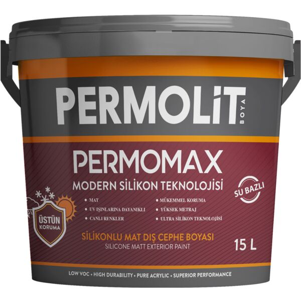 PERMOMAX 15л база TR краска силиконовая фасадная мат PERMOLIT, Белый