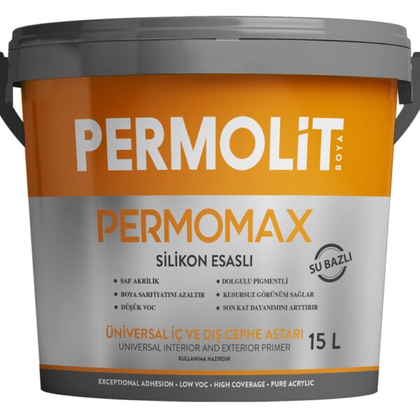 PERMOMAX 2.5л краска-праймер силиконовая грунтовочная PERMOLIT, Бесцветный