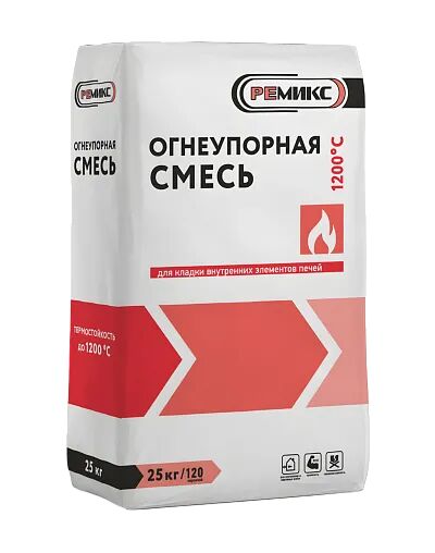 Смесь кладочная огнеупорная РЕМИКС 25кг купить в Санкт-Петербурге