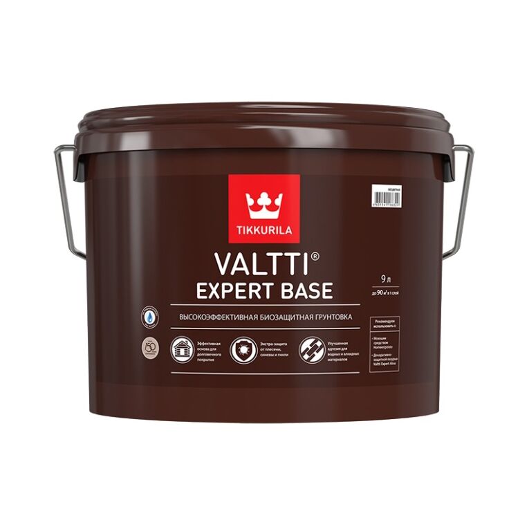 Антисептик Валтти Эксперт Бейс (VALTTI EXPERT BASE) водоразб. грунт. д/древ. 9л Тиккурила купить в Санкт-Петербурге