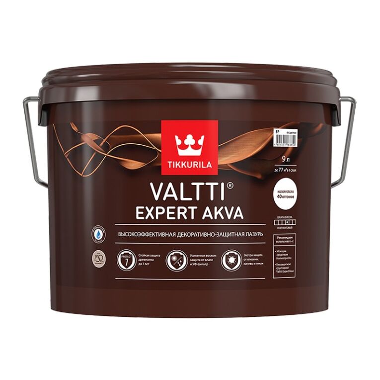 Антисептик Валтти Эксперт Аква EP (VALTTI EXPERT AKVA) бесцветный 9л Тиккурила купить в Санкт-Петербурге