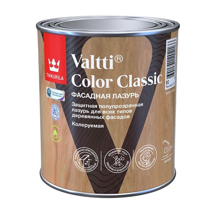 Антисептик Валтти Колор Классик EC (VALTTI COLOR CLASSIC) бесцветный 0.9л Тиккурила купить в Санкт-Петербурге