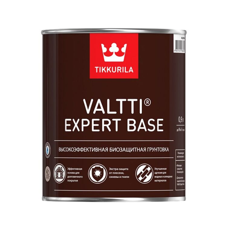 Антисептик Валтти Эксперт Бейс (VALTTI EXPERT BASE) водоразб. грунт. д/древ. 0.9л Тиккурила купить в Санкт-Петербурге