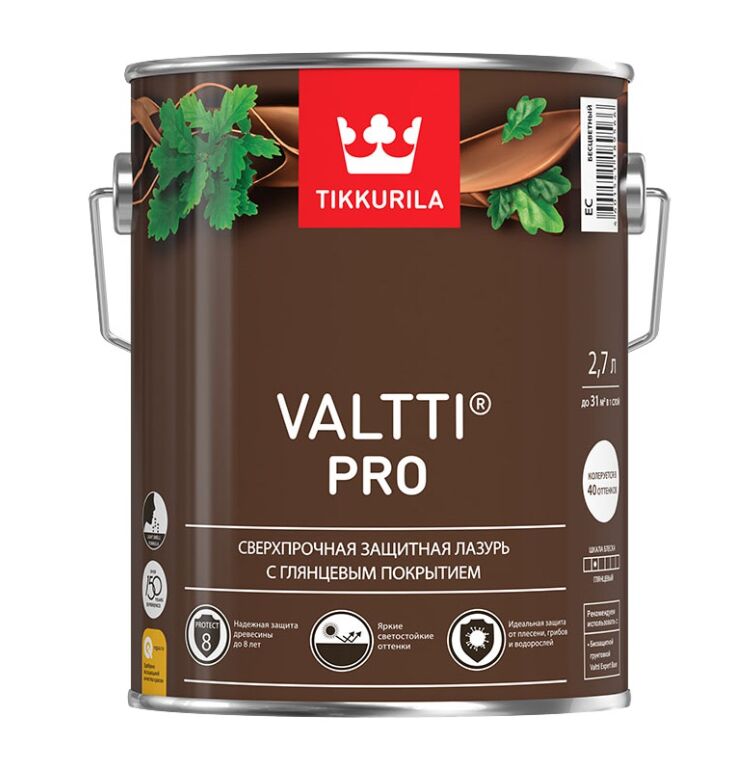 Антисептик Валтти (VALTTI PRO) красное дерево 2.7л Тиккурила купить в Санкт-Петербурге