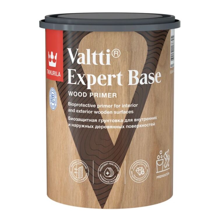 Антисептик Валтти Эксперт Бейс (VALTTI EXPERT BASE) водоразб. грунт. д/древ. 0.9л Тиккурила купить в Санкт-Петербурге