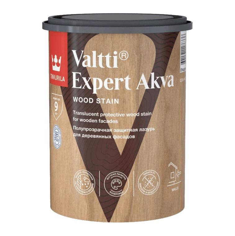 Антисептик Валтти Эксперт Аква EP (VALTTI EXPERT AKVA) бесцветный 0.9л Тиккурила купить в Санкт-Петербурге