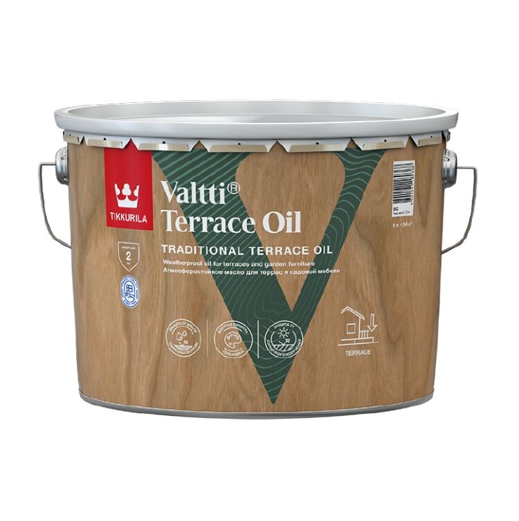 Масло для террас Валтти (VALTTI TERRACE OIL EC) 9л Тиккурила купить в Санкт-Петербурге