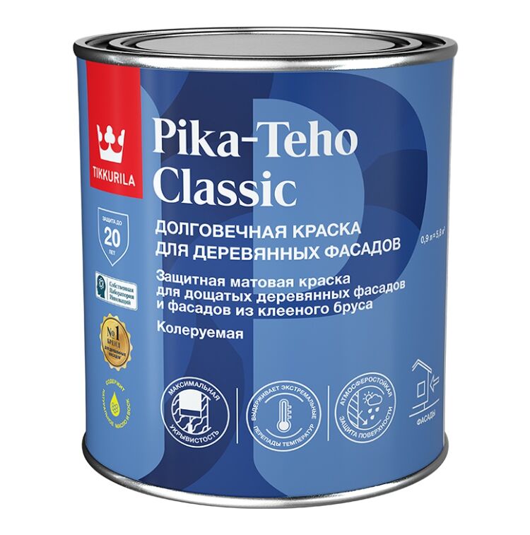Краска для домов Пика-Техо Классик (PIKA-TEHO CLASSIC) С 0.9л Тиккурила купить в Санкт-Петербурге