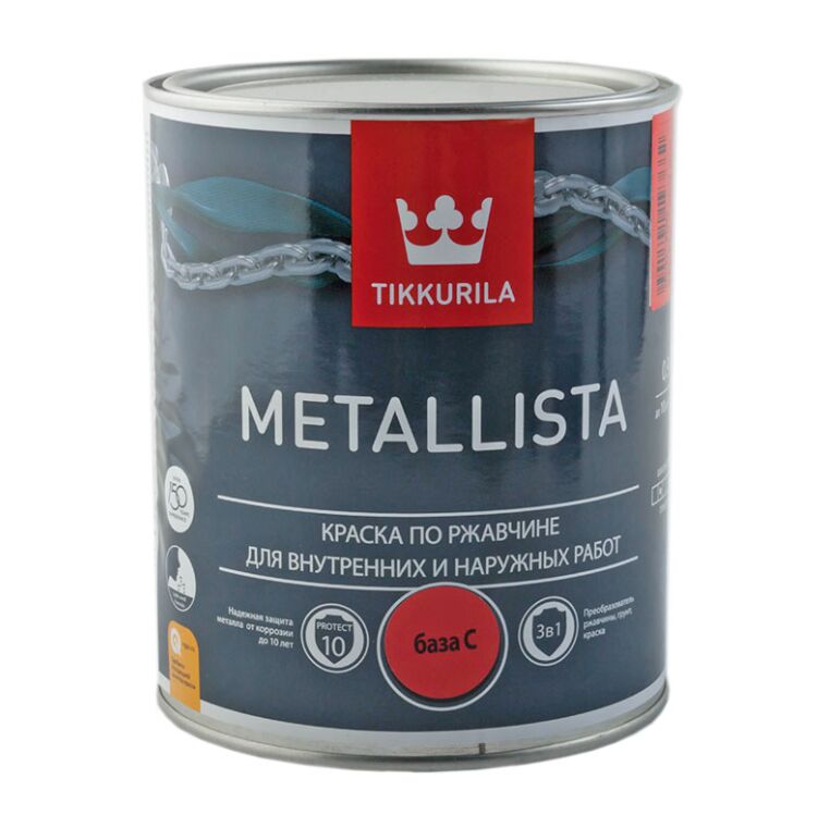 Краска по ржавчине METALLISTA C гл 0.8л Тиккурила купить в Санкт-Петербурге