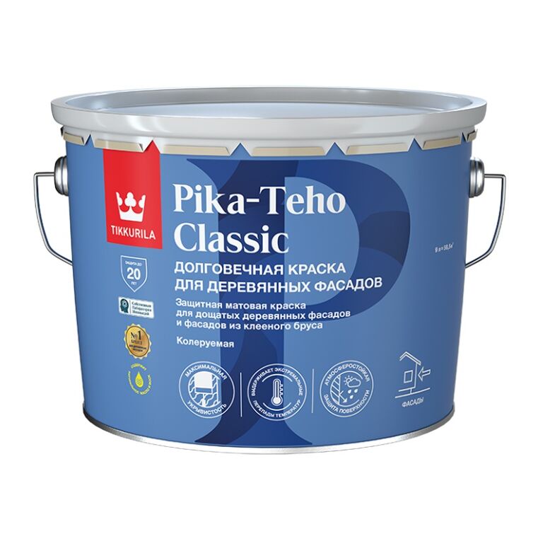 Краска для домов Пика-Техо Классик (PIKA-TEHO CLASSIC) С 9л Тиккурила купить в Санкт-Петербурге