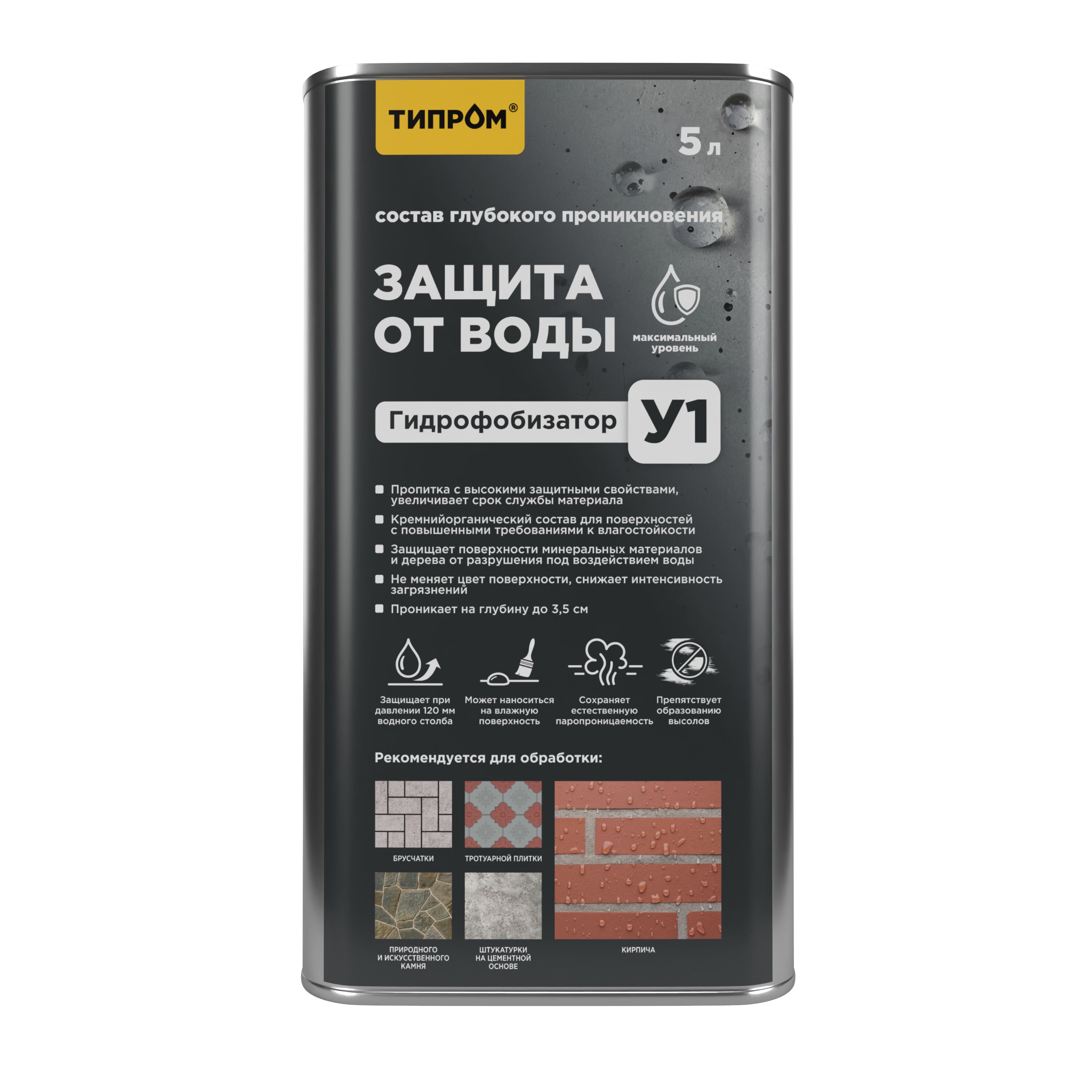 Гидрофобизатор Типром У1 5л, Гидрофобизатор Типром У1 5л