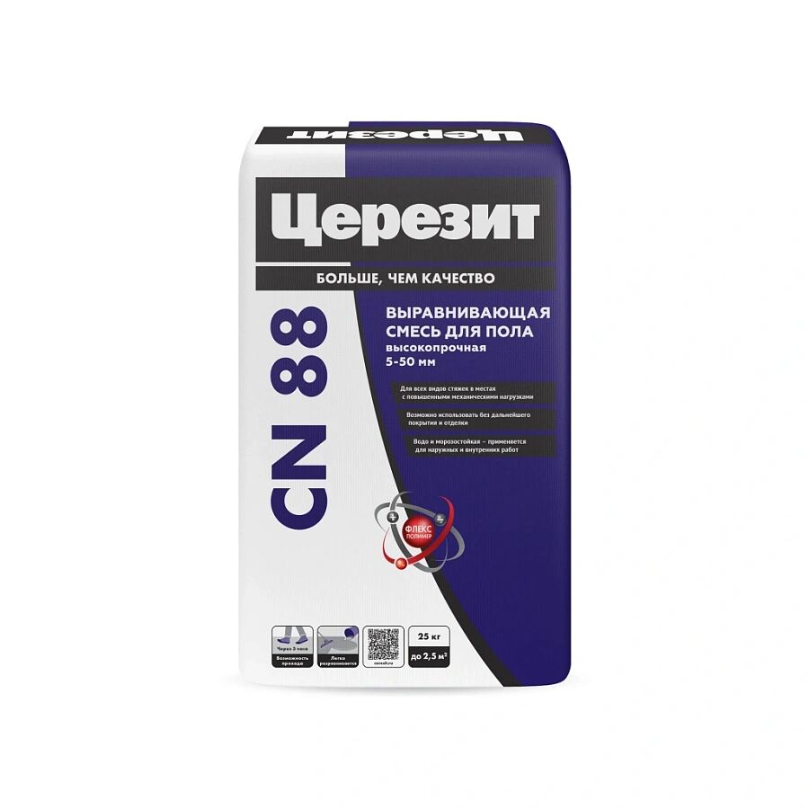 CN 88 25кг Смесь высокопрочная стяжка для пола Ceresit купить в Санкт-Петербурге