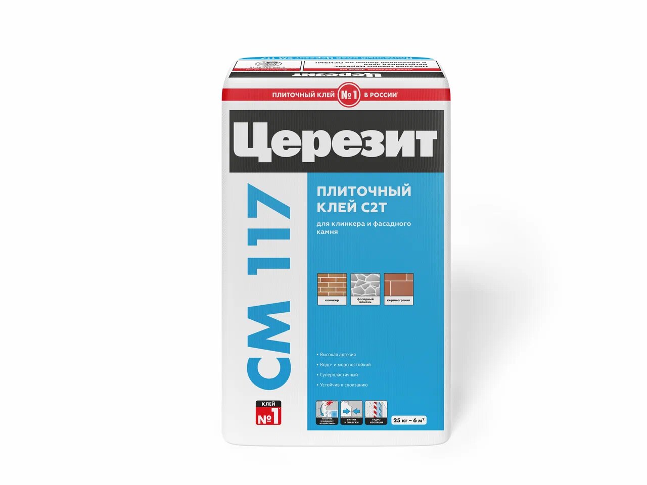 СМ 117/25 кг Церезит универсальный эластичный клей для всех видов плитки, серый купить в Санкт-Петербурге СМ 117/25 кг Церезит универсальный эластичный клей для всех видов плитки, серый