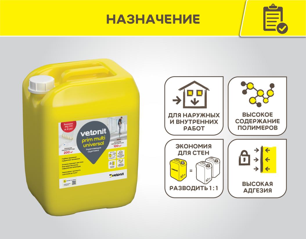 Грунтовка универсальная Weber prim multi universal 10л