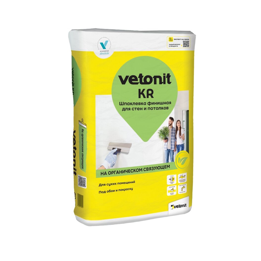 Шпаклевка финишная Vetonit KR белый 5кг, Шпаклевка финишная Vetonit KR белый 5кг