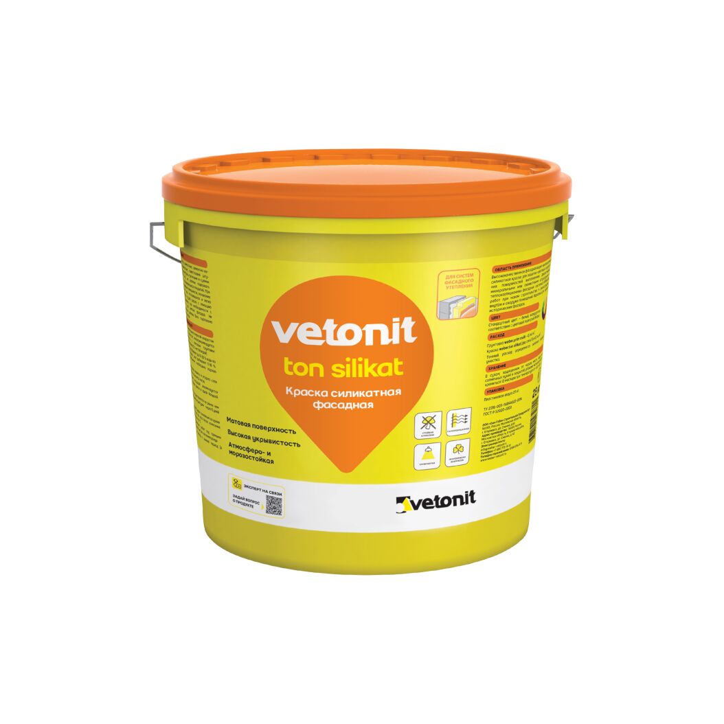 Краска фасадная силикатная vetonit ton silikat 0000 25 kg транспарентный (колер) 25кг, транспарентный, колеруется купить в Санкт-Петербурге Краска фасадная силикатная vetonit ton silikat 0000 25 kg транспарентный (колер) 25кг, транспарентный, колеруется