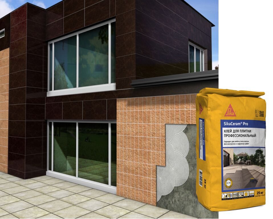 Sika Ceram Pro Эластичный цементный плиточный клей купить в Санкт-Петербурге
