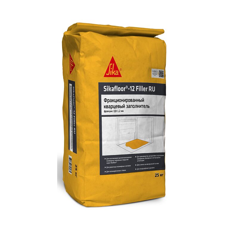 Sikafloor-12 Filler 25кг Заполнитель фракционированный кварцевый 0.8-1.2мм, желтовато-белый