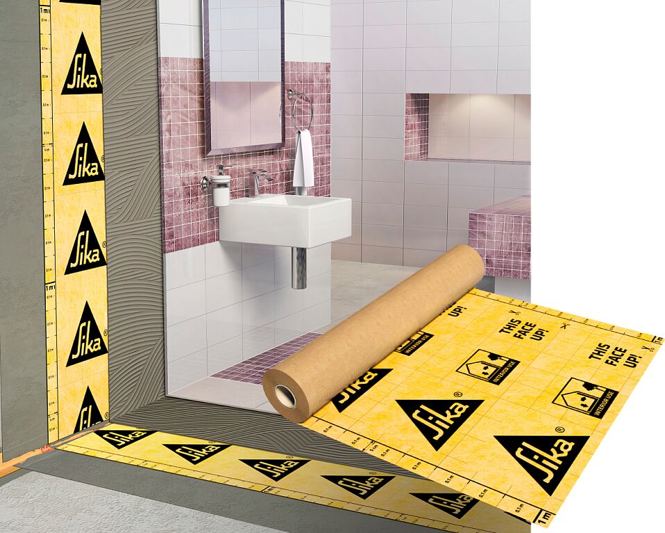 SikaCeram Sealing Membrane W 10м2 Мембрана гидроизоляционная эластичная, жёлтый