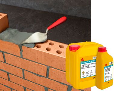 SikaTard M-10 WH 1л Пластификатор комплексный для кладочных растворов, красный