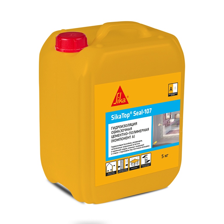 SikaTopSeal 107 А (АВ) 2-х комп. эластичная гидроизоляционная смесь