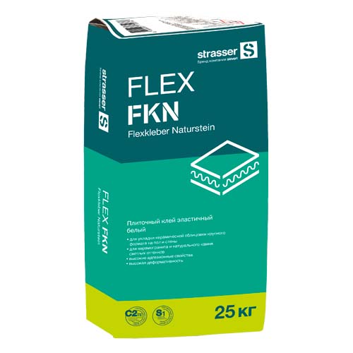 FLEX FKN Плиточный клей эластичный белый (С2 ТЕ S1) strasser, FLEX FKN Плиточный клей эластичный белый (С2 ТЕ S1) strasser