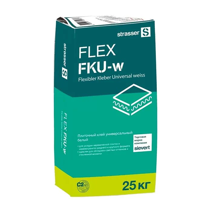 FLEX FKU-w Плиточный клей универсальный белый С2 ТЕ strasser, FLEX FKU-w Плиточный клей универсальный белый С2 ТЕ strasser