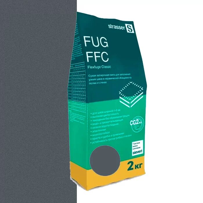 FUG FFC 02 Сухая затирочная смесь для узких швов, антрацит (1 - 6 мм) strasser, FUG FFC 02 Сухая затирочная смесь для узких швов, антрацит (1 - 6 мм) strasser