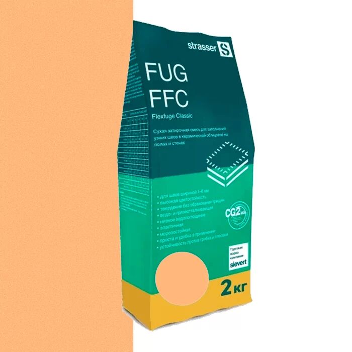FUG FFC 16 Сухая затирочная смесь для узких швов, персиковый (1 - 6 мм) strasser, FUG FFC 16 Сухая затирочная смесь для узких швов, персиковый (1 - 6 мм) strasser