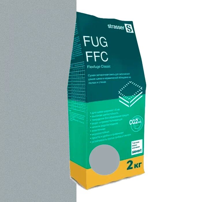 FUG FFC 03 Сухая затирочная смесь для узких швов, серый (1 - 6 мм) strasser, серый