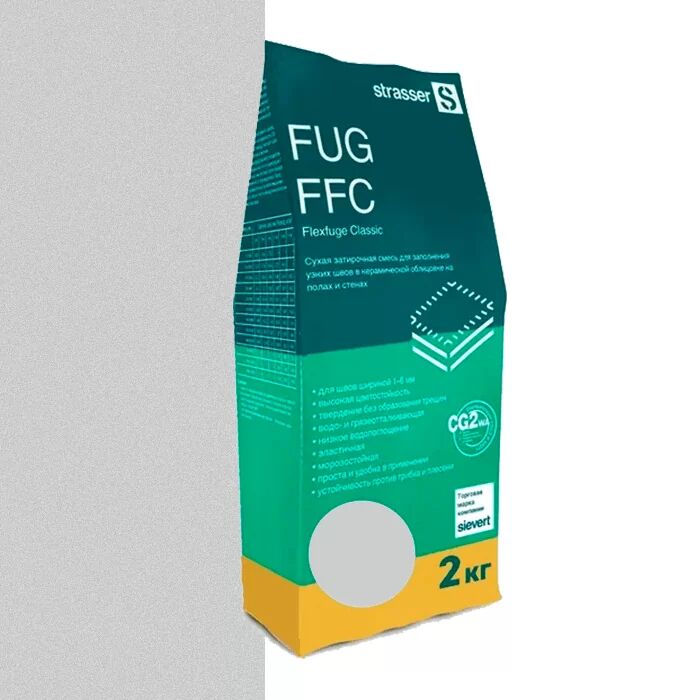 FUG FFC 04 Сухая затирочная смесь для узких швов, светло-серый (1 - 6 мм) strasser, FUG FFC 04 Сухая затирочная смесь для узких швов