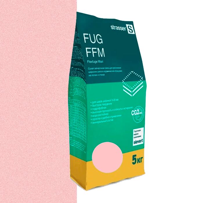 FUG FFM 20 Сухая затирочная смесь для широких швов, розовый (3 - 20 мм) strasser, FUG FFM 20 Сухая затирочная смесь для широких швов