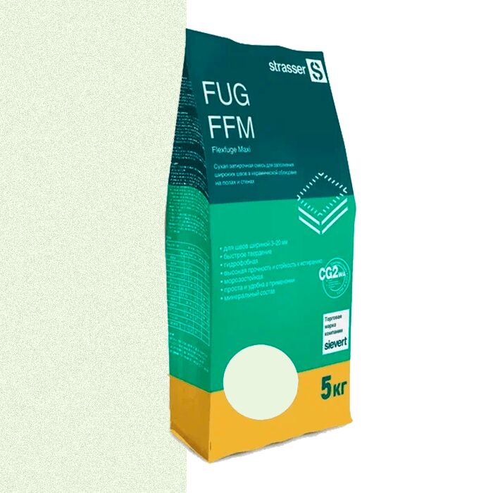 FUG FFM 09 Сухая затирочная смесь для широких швов, светло-зеленый (3 - 20 мм) strasser, FUG FFM 09 Сухая затирочная смесь для широких швов