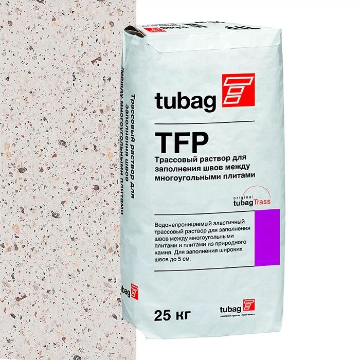 TFP	Трассовый раствор для заполнения швов для многоугольных плит, белый tubag, TFP	Трассовый раствор для заполнения швов для многоугольных плит, белый tubag