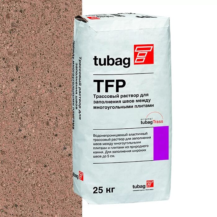 TFP Трассовый раствор для заполнения швов для многоугольных плит, коричневый tubag, TFP Трассовый раствор для заполнения швов для многоугольных плит, коричневый tubag