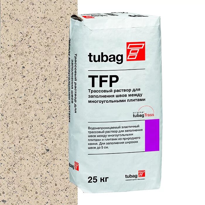 TFP	Трассовый раствор для заполнения швов для многоугольных плит, кремово-жёлтый tubag, TFP	Трассовый раствор для заполнения швов для многоугольных плит, кремово-жёлтый tubag