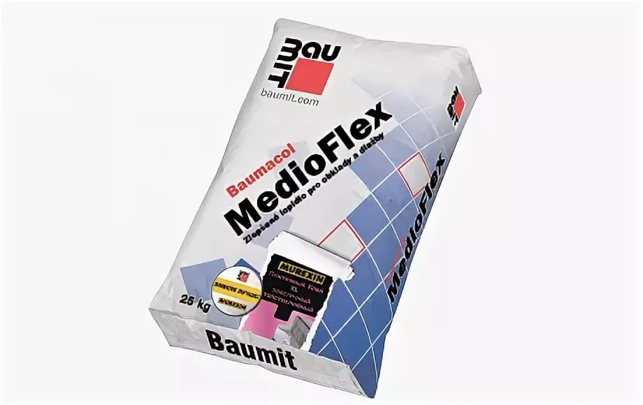 Толстослойный эластичный плиточный клей Baumit Baumacol FlexMedio