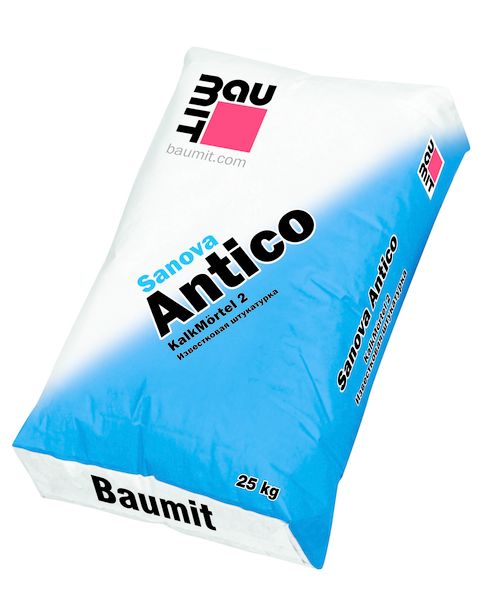 Sanova Antico 25 кг Известковый кладочный раствор, штукатурка Baumit, Sanova Antico 25 кг Известковый кладочный раствор, штукатурка Baumit