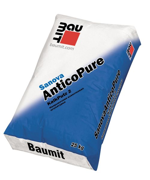 Sanova AnticoPure 25 кг Известковая штукатурка Baumit, Sanova AnticoPure 25 кг Известковая штукатурка Baumit
